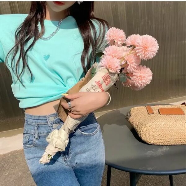 T-shirt Ample à Cœur Chic