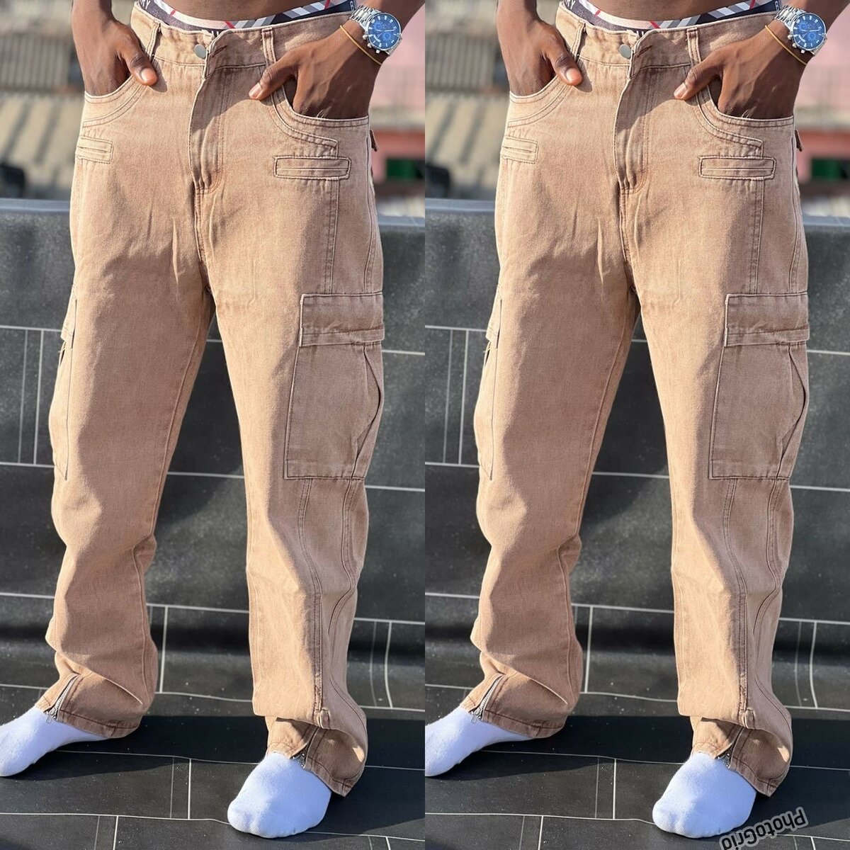 Pantalons cargo décontractés homme