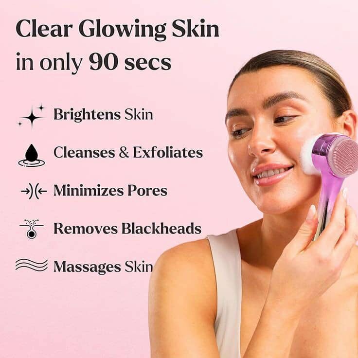 Silicon 2 in 1 face brush