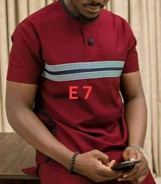 Tunique rouge homme élégante