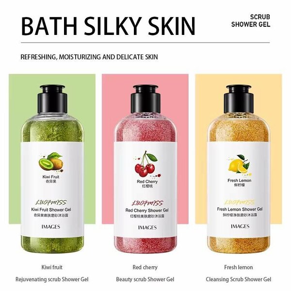 Gel douche exfoliant fruits