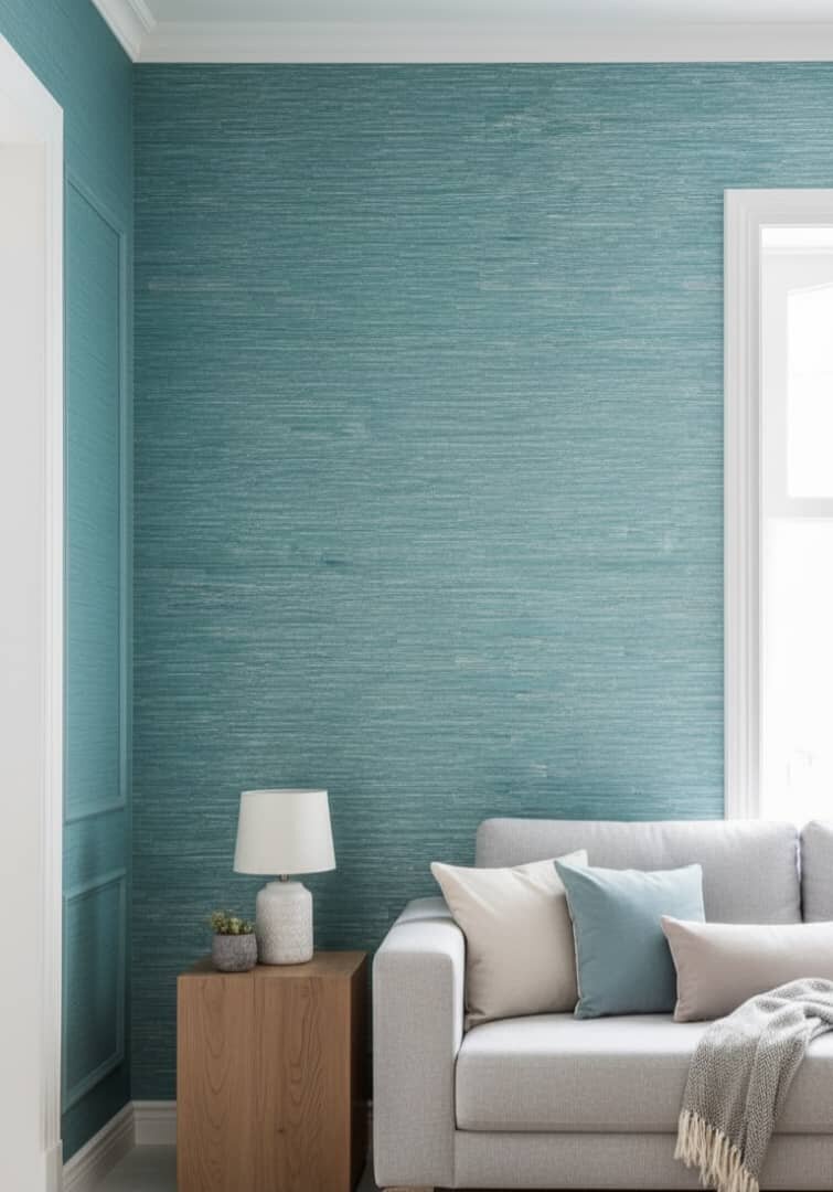 Papier Peint Texturé Bleu