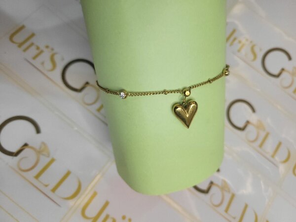 Bracelet cœur doré élégant