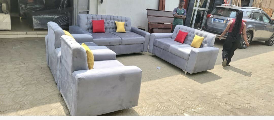 Canapé d'angle en velours élégant