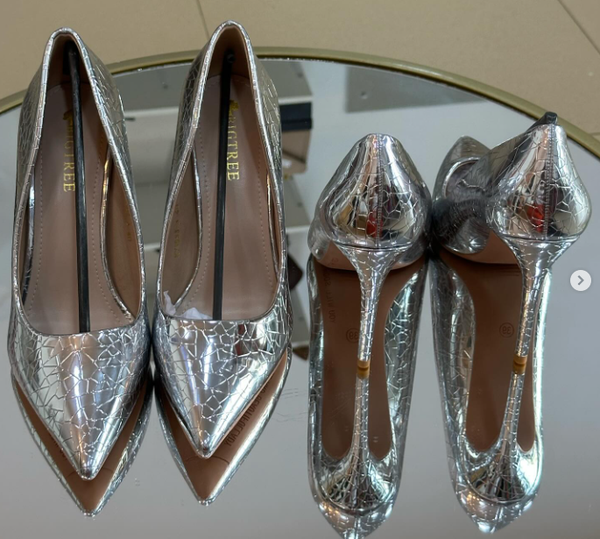 Silver heels