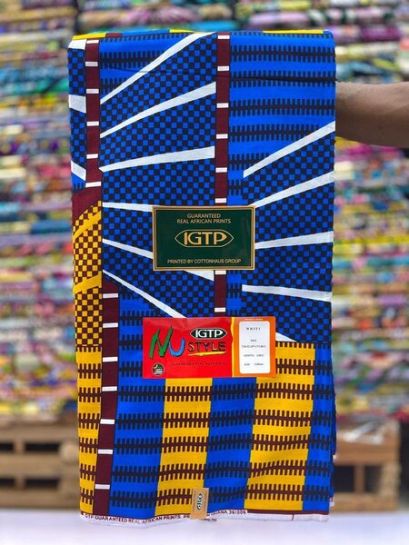 Tissu en coton africain vibrant