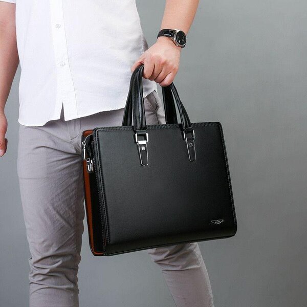 Hard leather laptop bags