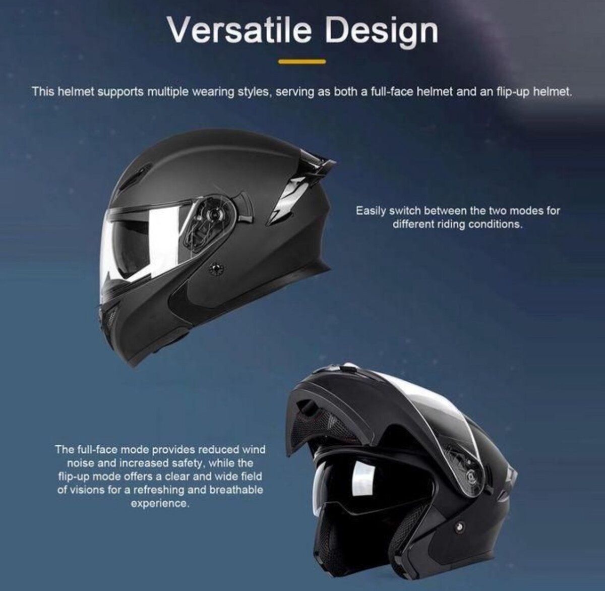 Motorcycle Full Face Helmet Winter Warm Flip-up Street Race