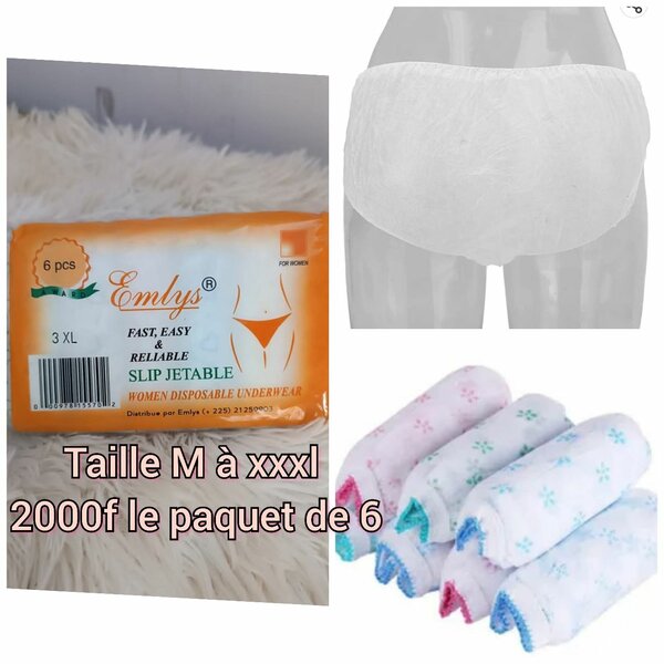 Culottes jetables femme 3XL