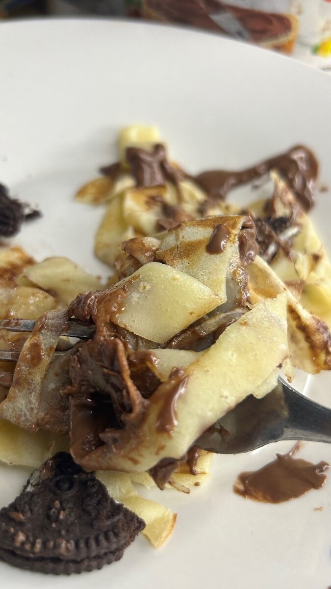 Crêpes sucrées choco-biscuits