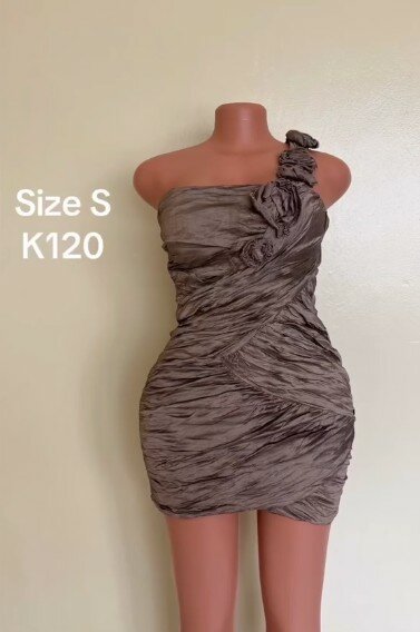 Dress tight, mini, brown