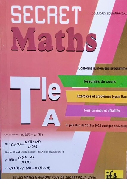 Livre "Secret Maths Tle A"
