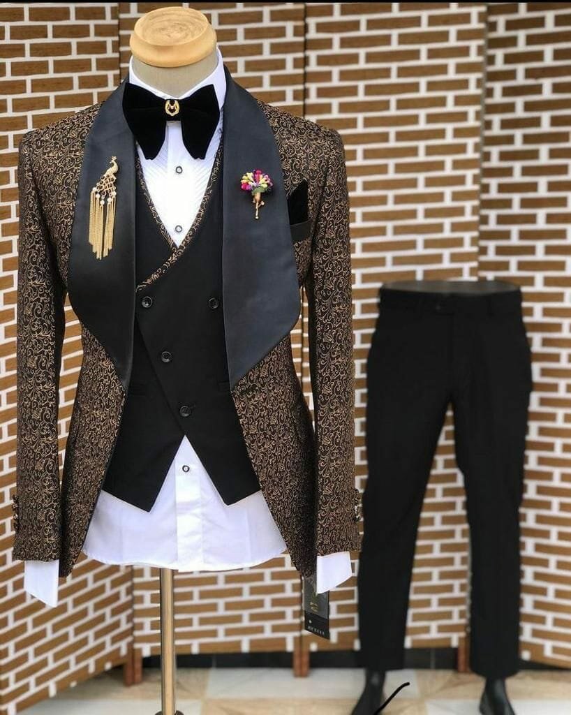 men's suit brown