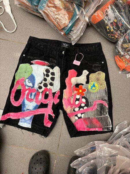 Shorts en jean artistiques uniques