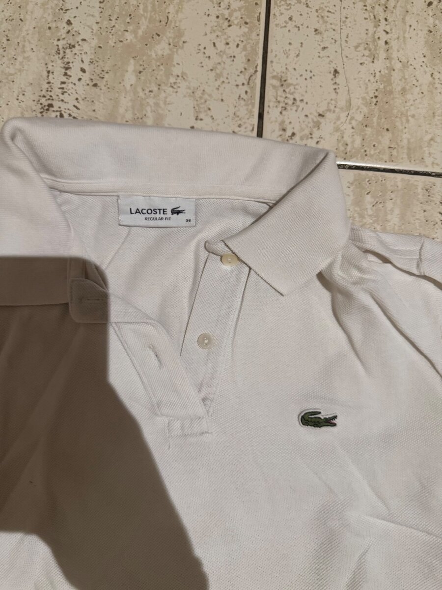 Polo Lacoste Blanc Enfant