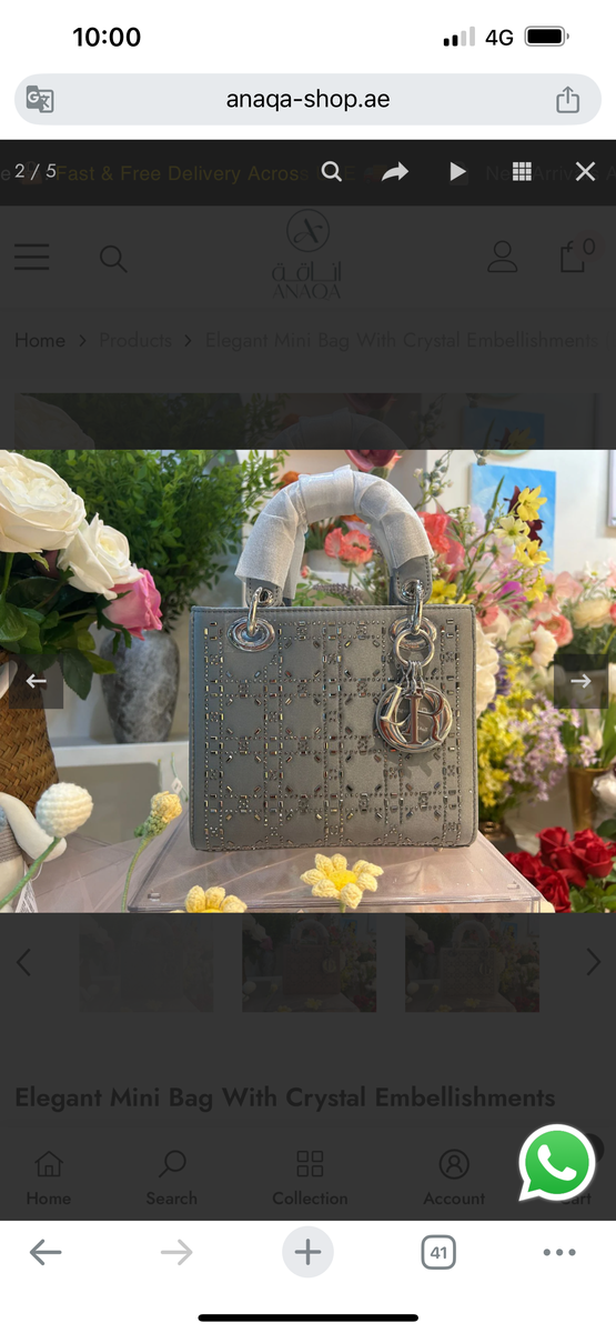 Mini sac élégant avec cristaux