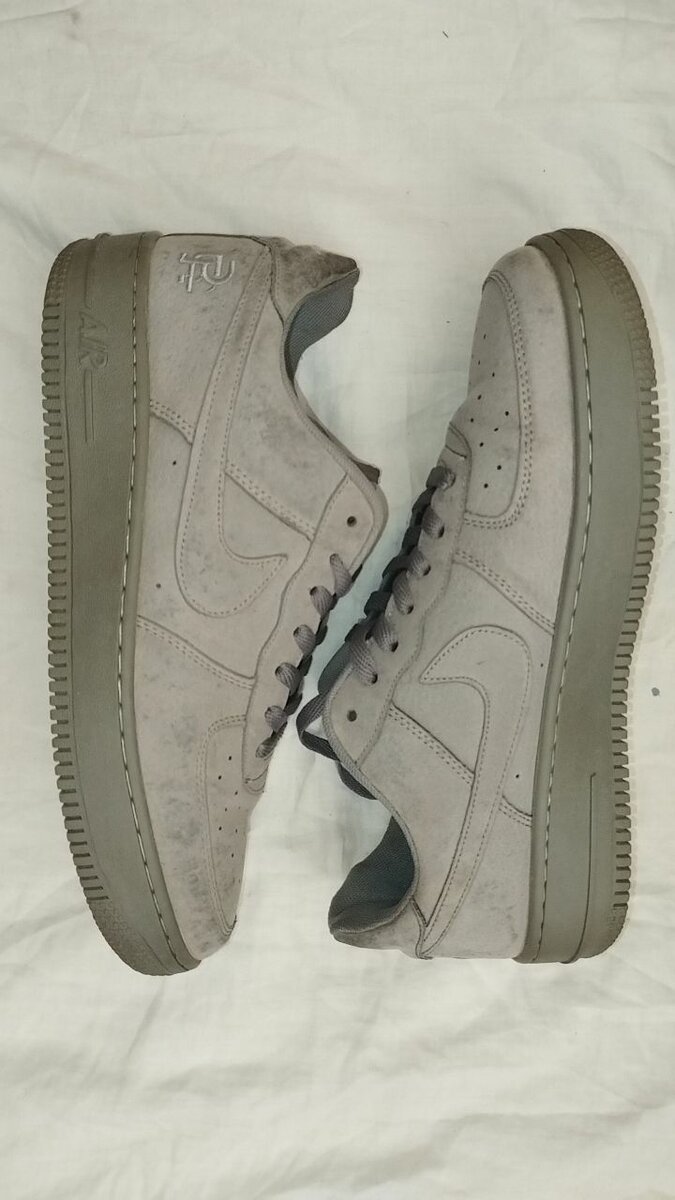 Baskets en cuir gris unisexe