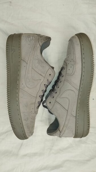 Baskets en cuir gris unisexe