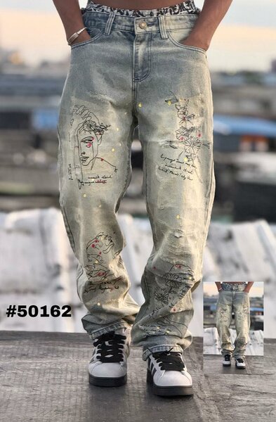 Jeans homme design artistique