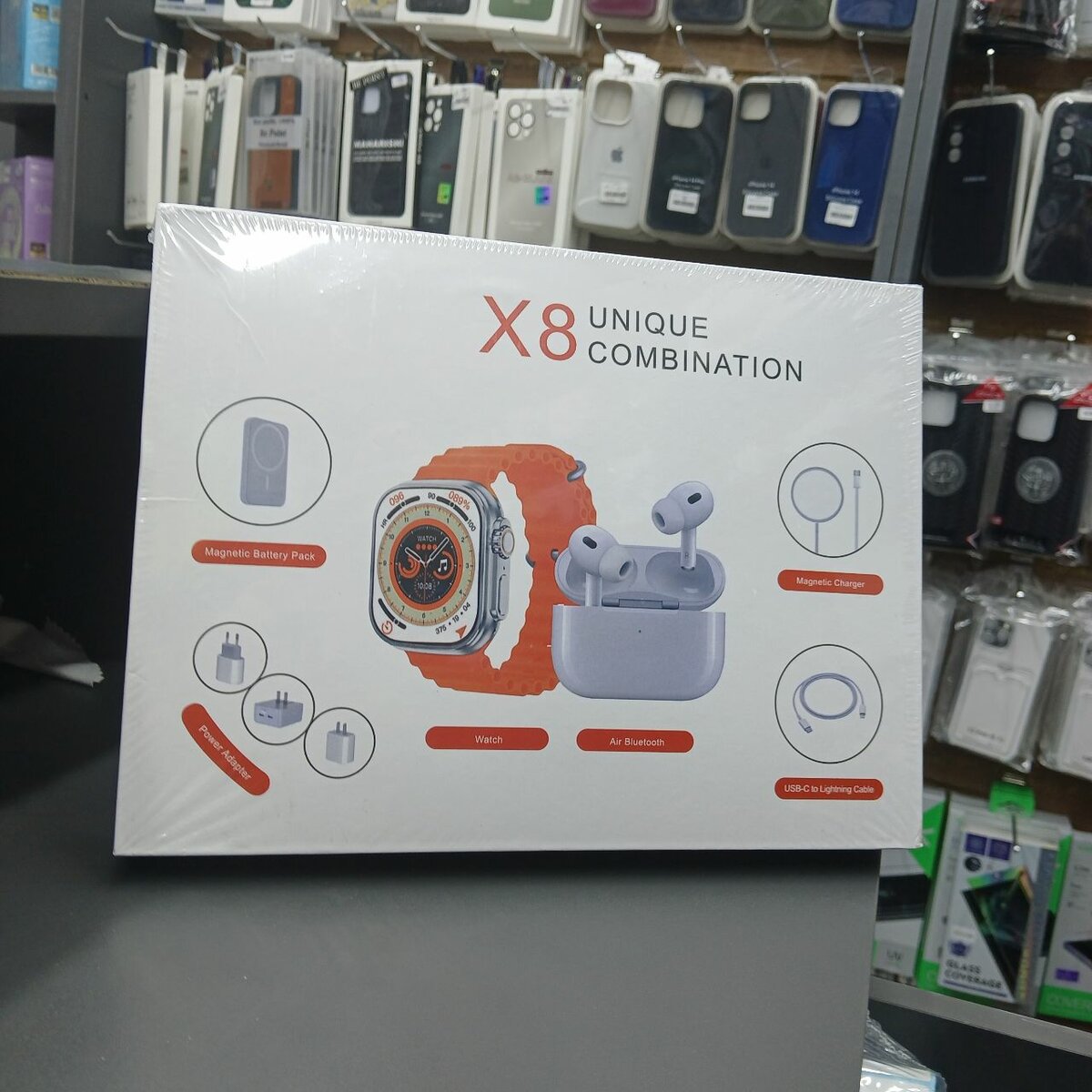 ПОДАРОЧНЫЙ НАБОР X8 / Умные часы 6 в 1 для iOS/Android