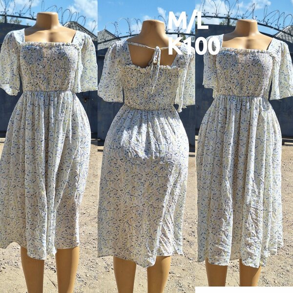 Beautiful and high-quality women's dress made of salaula silk