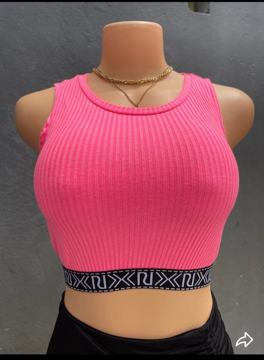 Top cropped sans manches