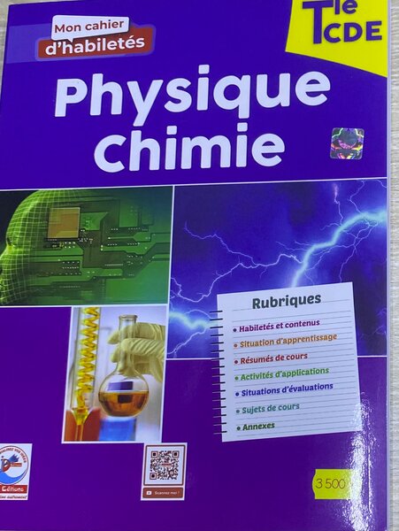 Cahier Physique Chimie Terminale