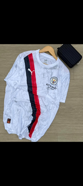 Maillot de football blanc manches courtes