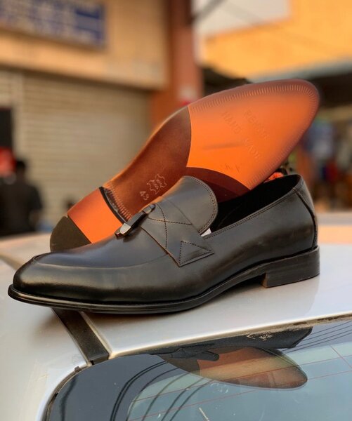 Pure leather Smart shoes all black