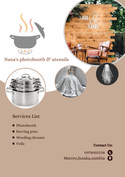 Chilanga mulilophotobooth and utensils