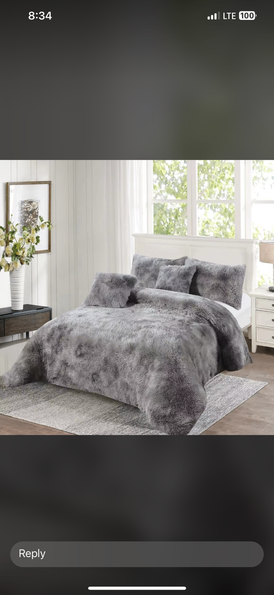 Fluffy duvet set