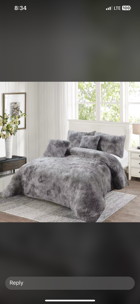 Fluffy duvet set