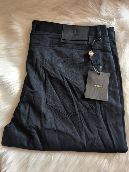Men's blue black trousers