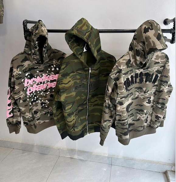 Sweats à capuche camouflage tendance