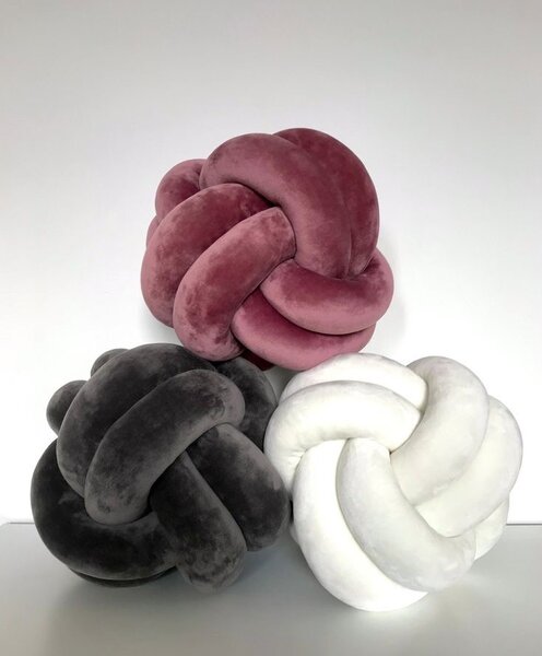 Knotted throw pillows