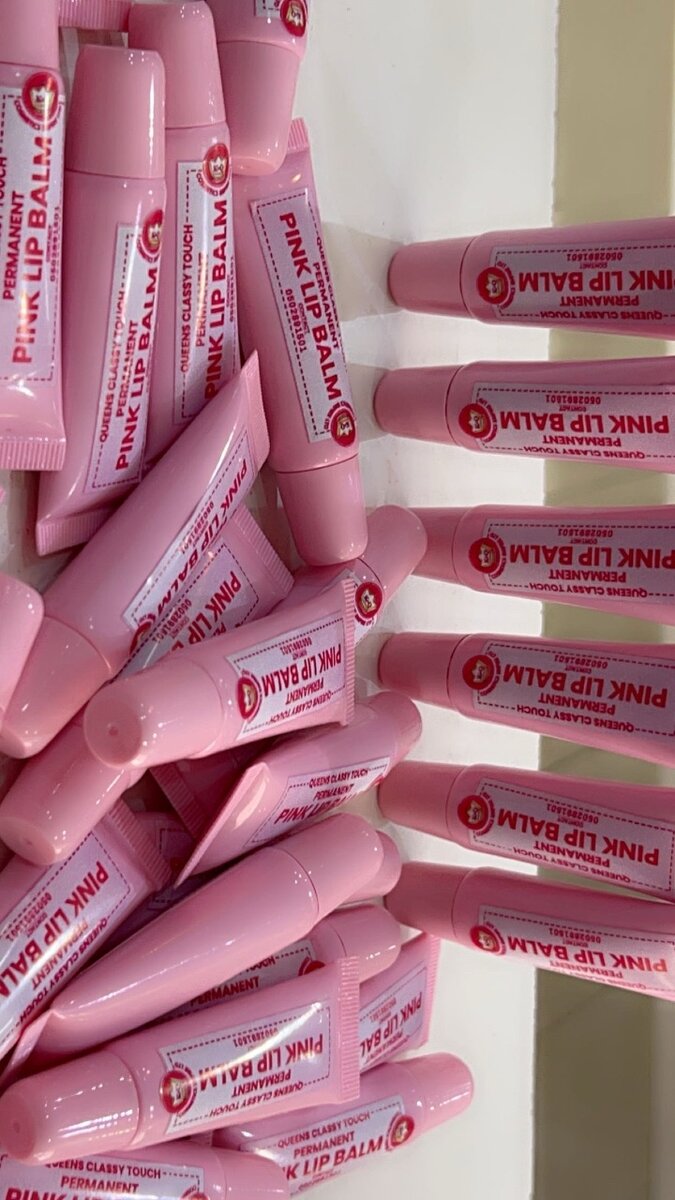 Permanent pink lip balm