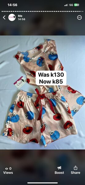 ensemble de nuit (short + T-shirt)