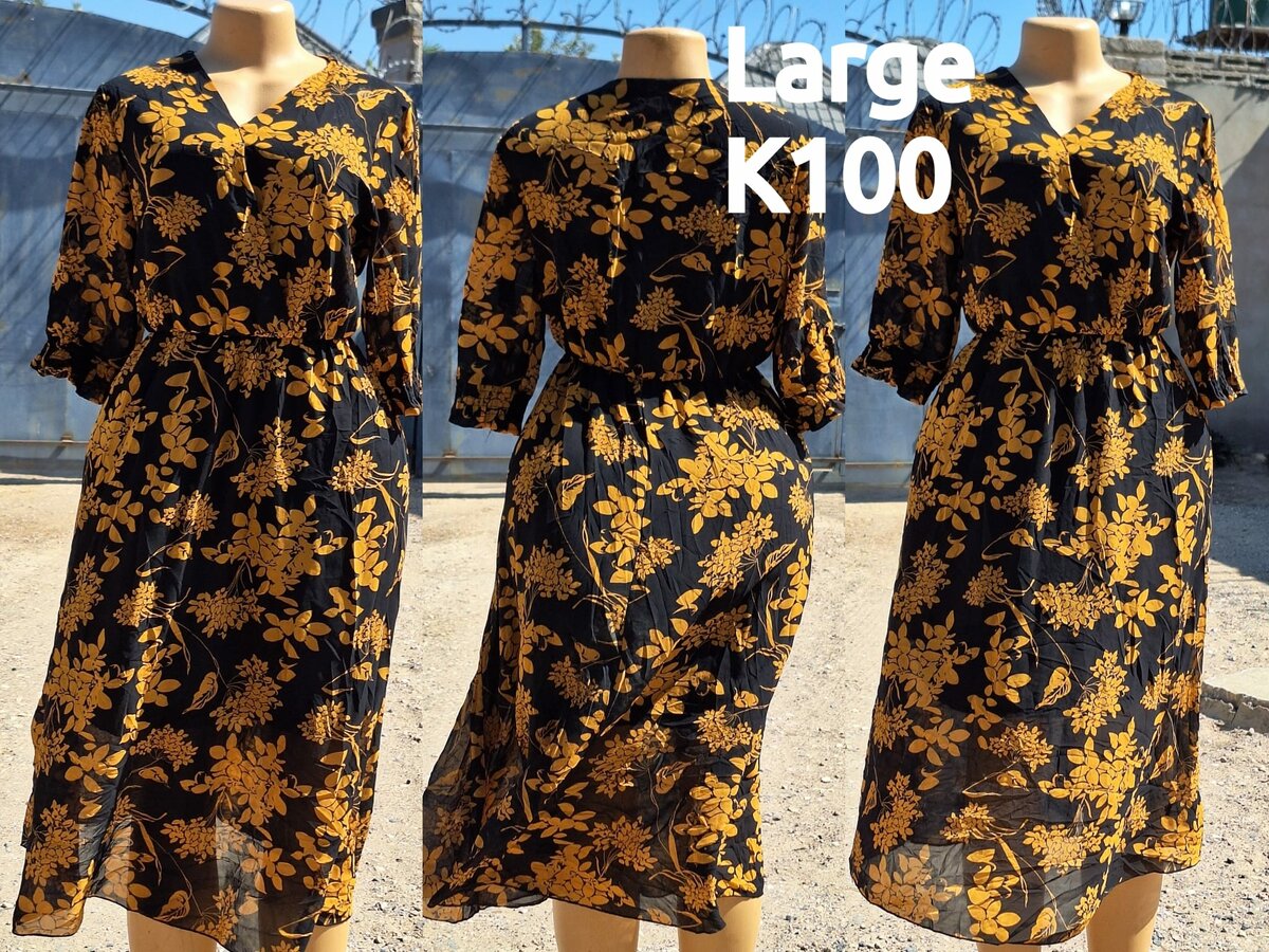 Beautiful and high-quality women's dress made of salaula silk