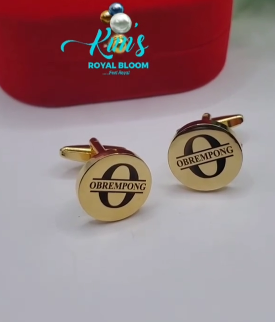Golden cufflinks