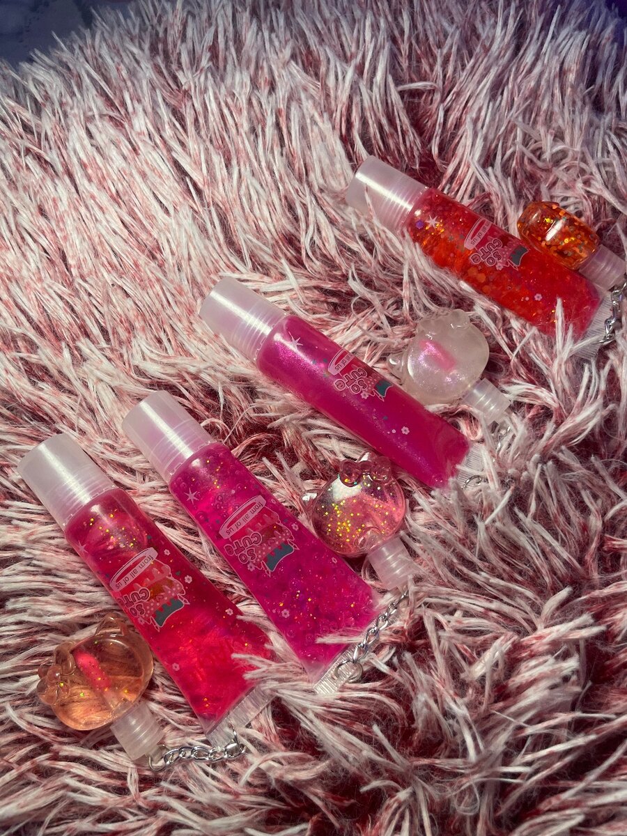 Gloss à lèvres scintillant rose