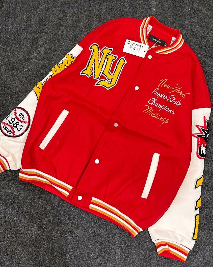 Veste Universitaire Rouge NY