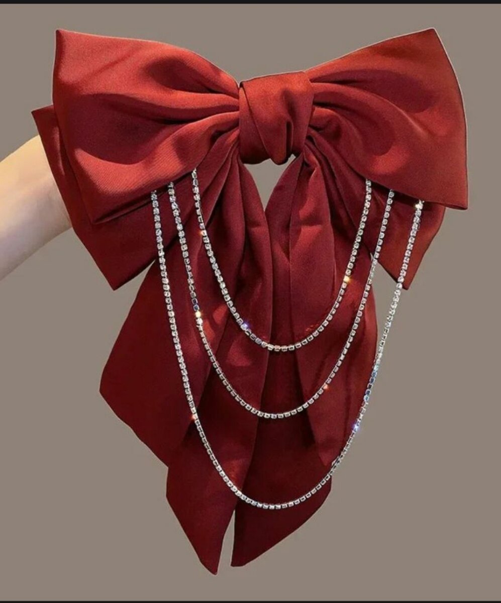 1 Piece Silk hair bow,big size with clip