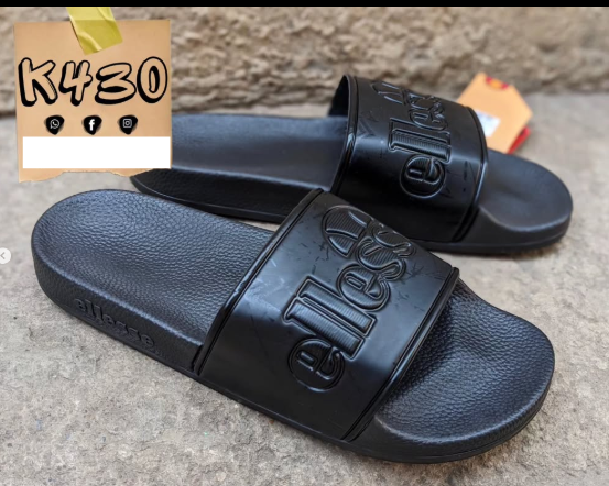black flip flops