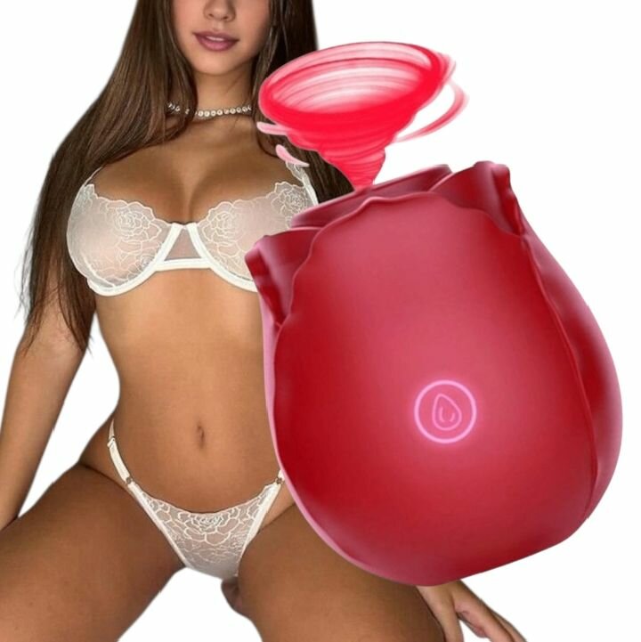 Vibromasseur en forme de rose