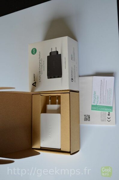 Aukey Chargeur Secteur 3 Ports USB