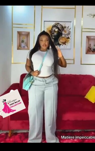 Pantalon taille haute élégante