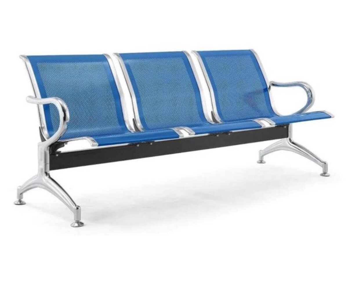 5 Seater Waiting Chair - Blue