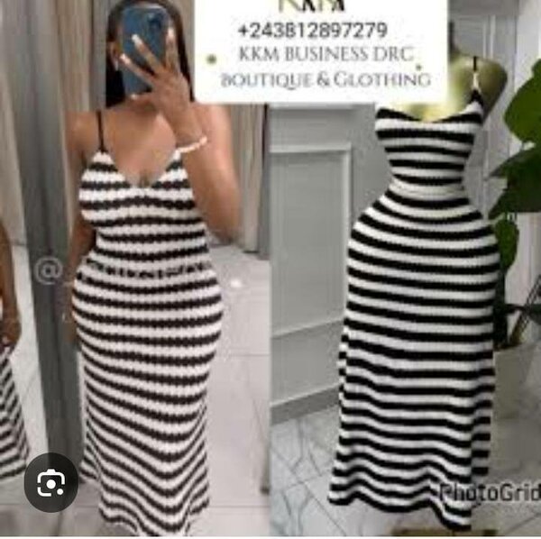 Robe élégante à rayures