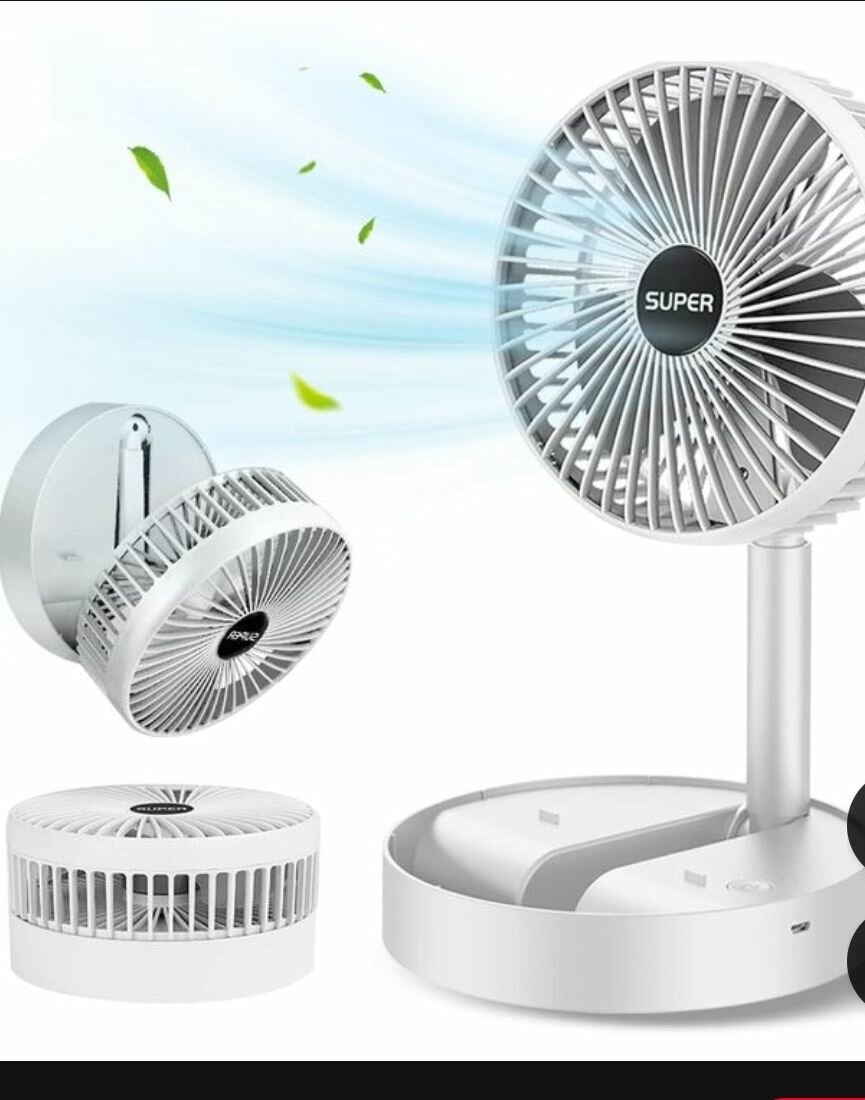 Mini rechargeable portable fan