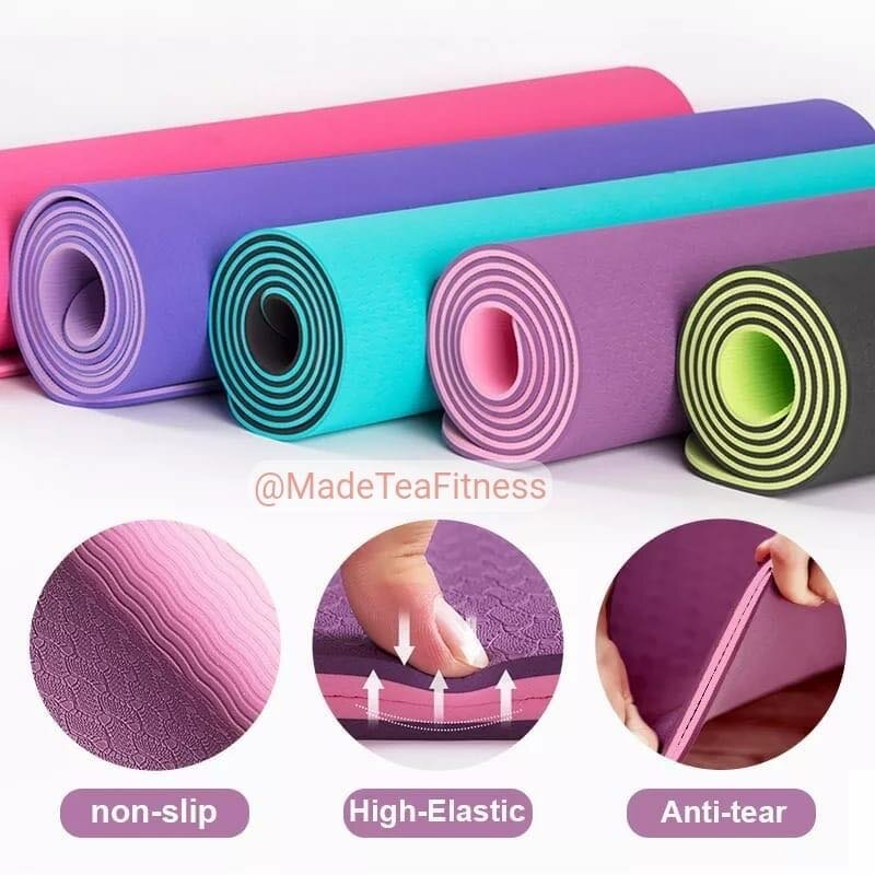 Double sided yoga mat